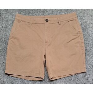 Chubbies Shorts Mens 34 Khaki Regular Fit 7" Inseam Chino Stretch Office Dress
